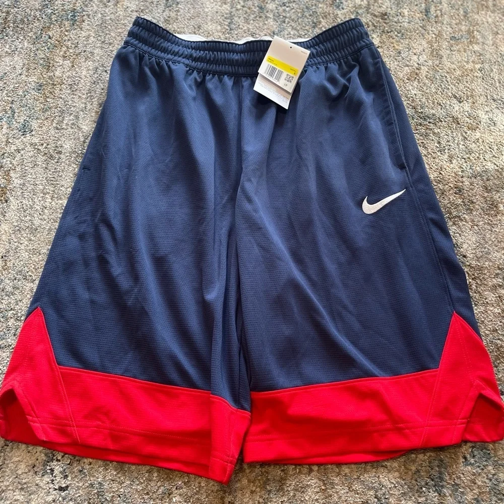 Nike Men’s Navy and Red Training Shorts size small